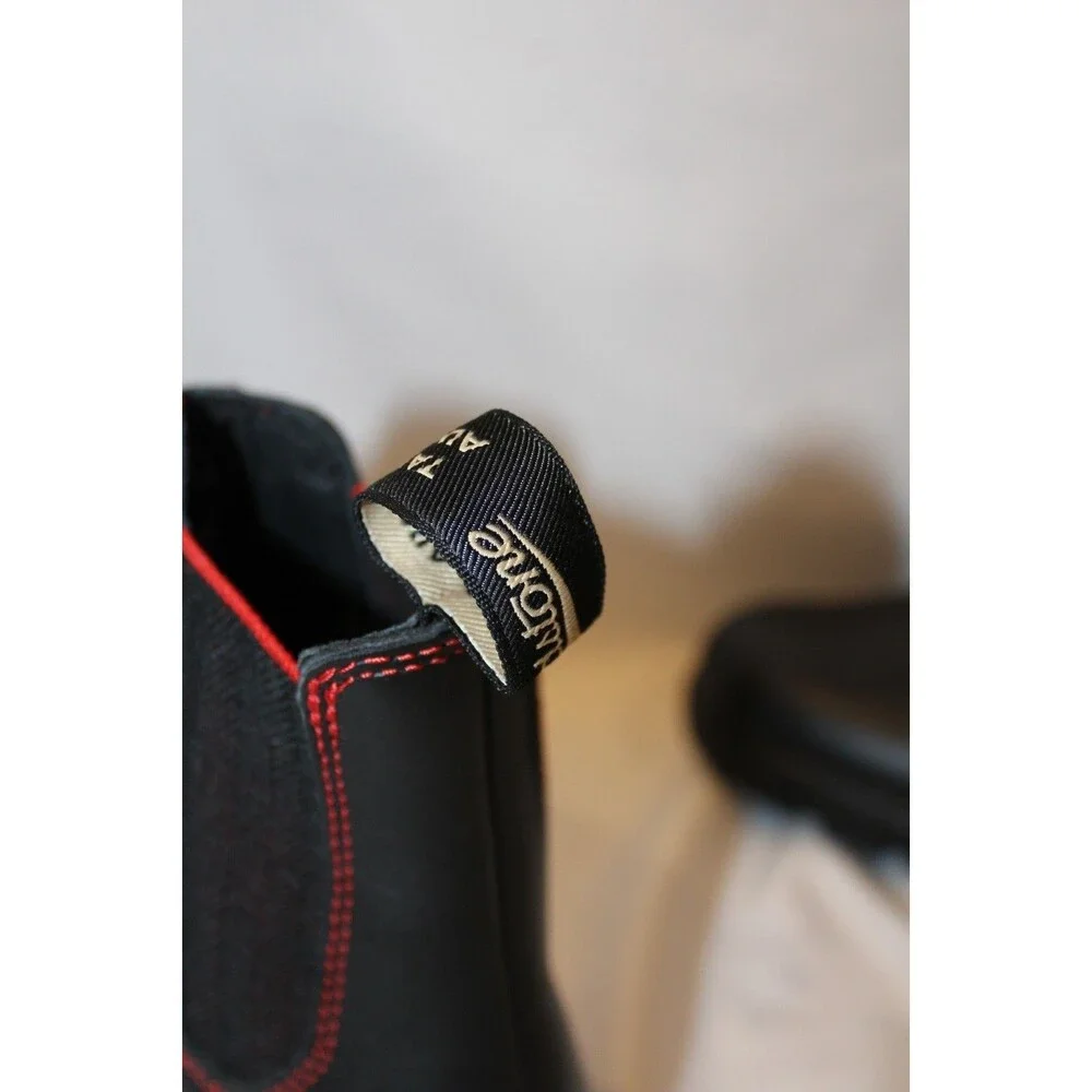 Blundstone Women's Leather Lace Up Gore Boots 2325 BLACK RED NIB‎